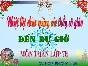 Bài giảng môn Toán - Tiết 24 Một số bài toán về đại lượng tỉ lệ thuận
